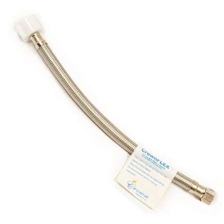 DELUXDESIGNS 0.38 x 16 in. Stainless Steel Toilet Supply Line with Plastic Ballcock Nut - 163-30116 DE1634985